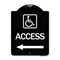 Signmission Access W/ Updated Isaand Left Arrow Heavy-Gauge Aluminum Architectural Sign, 24" H, BW-1824-24358 A-DES-BW-1824-24358 - alternate 1